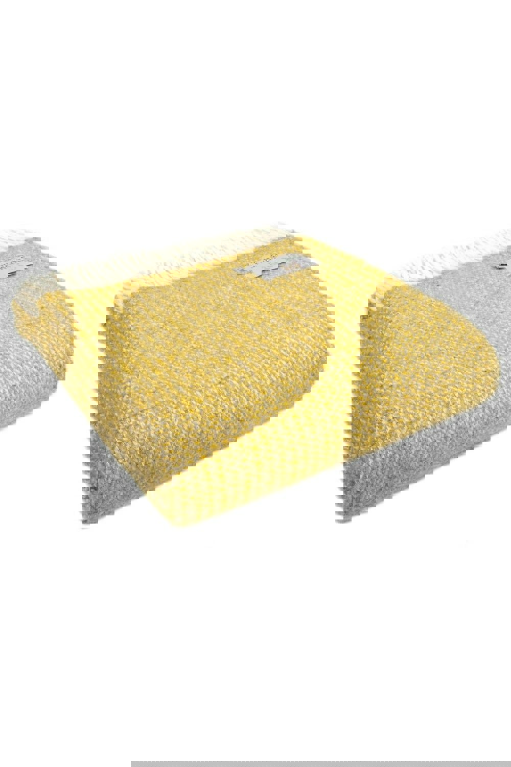 HomeSpace Direct Illusion Yellow & Grey Wool Throw