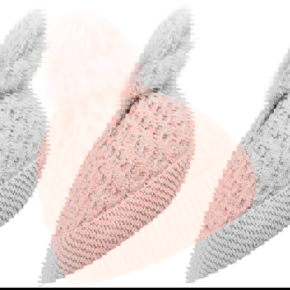 Trespass Women's Freja Pom Pom Beanie - Misty Rose