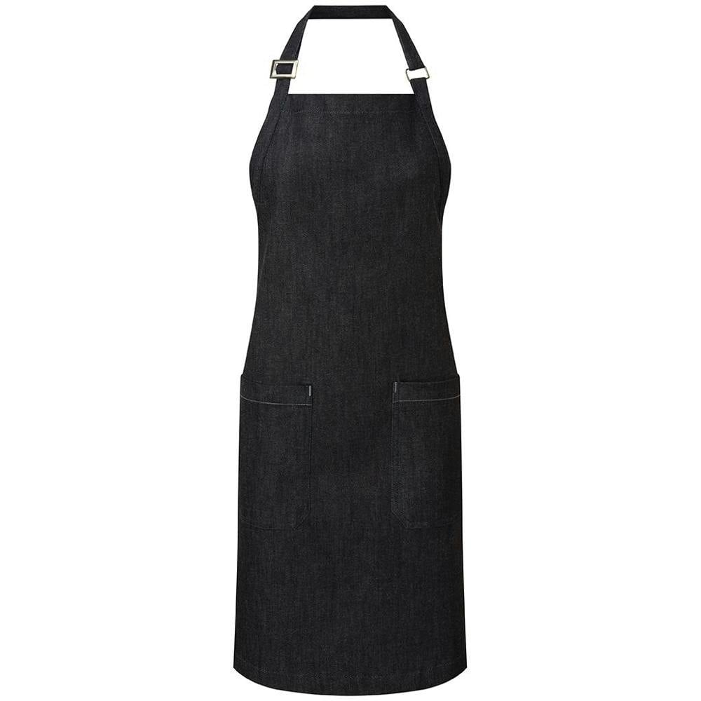 Premier Organic Cotton Full Apron - Indigo Denim - One Size - Indigo Denim - 100% Mixed