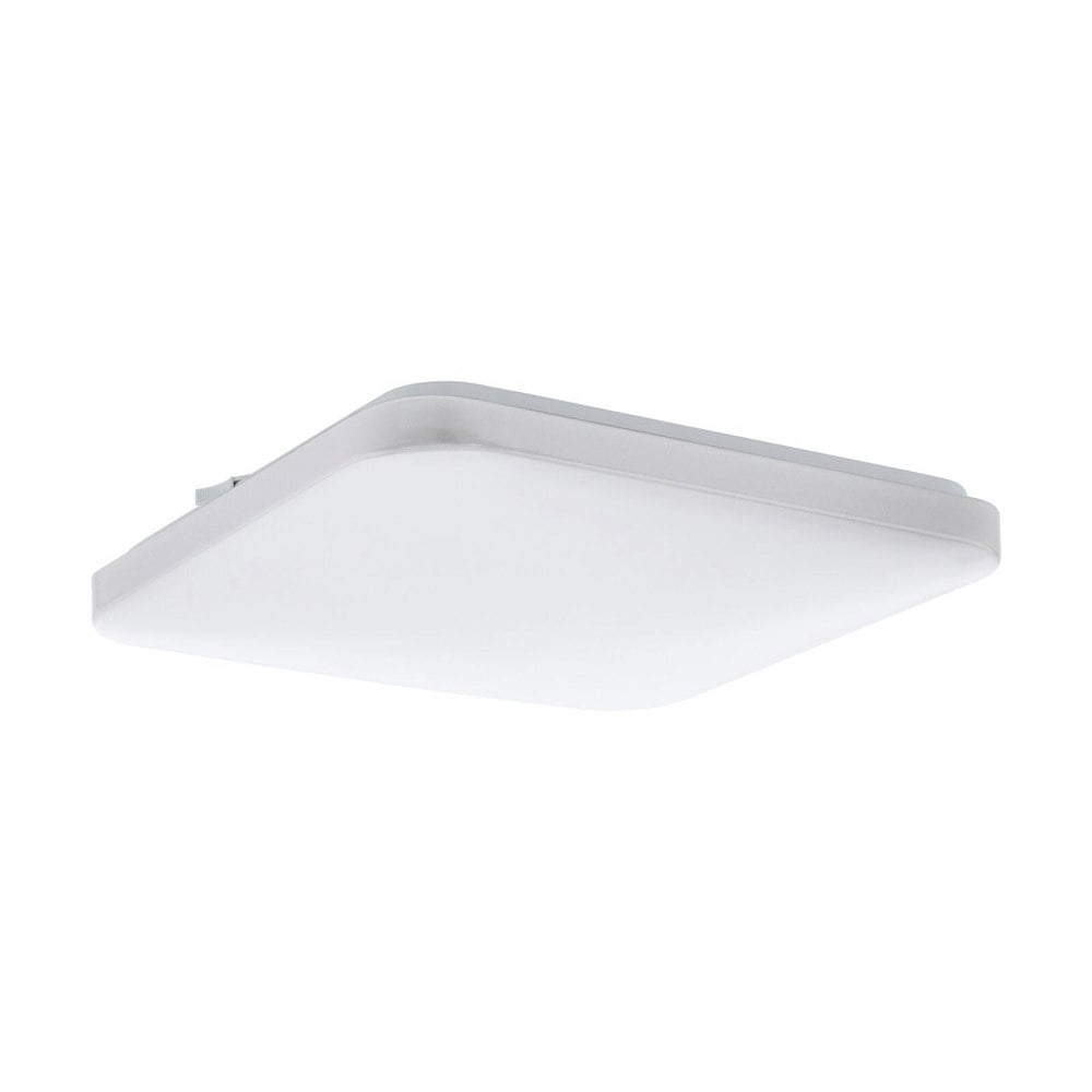 Wall Flush Ceiling Light Colour White Shade Square White Plastic Bulb LED 17.3W Loops