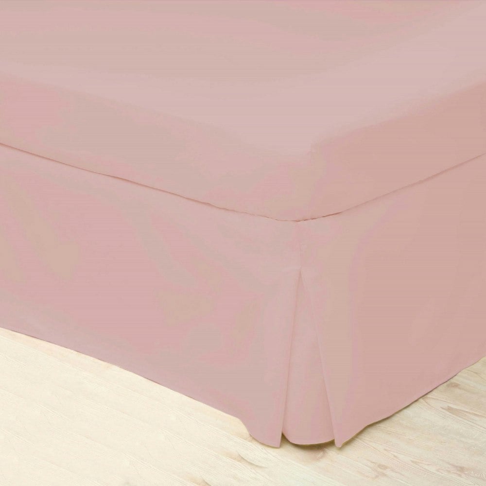 Belledorm Easycare Percale Platform Valance - Powder Pink