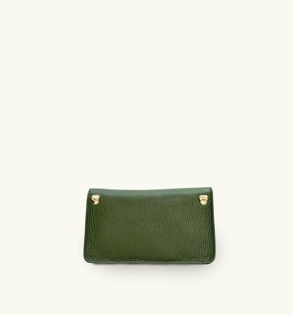 Apatchy The Mila Olive Green Leather Phone Bag