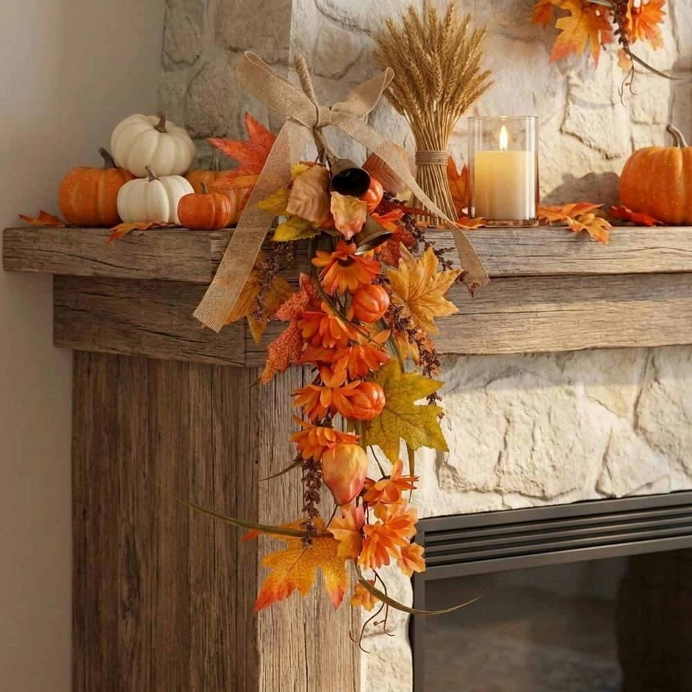 Garden Greatness Autumn Harvest Teardrop Door Swag
