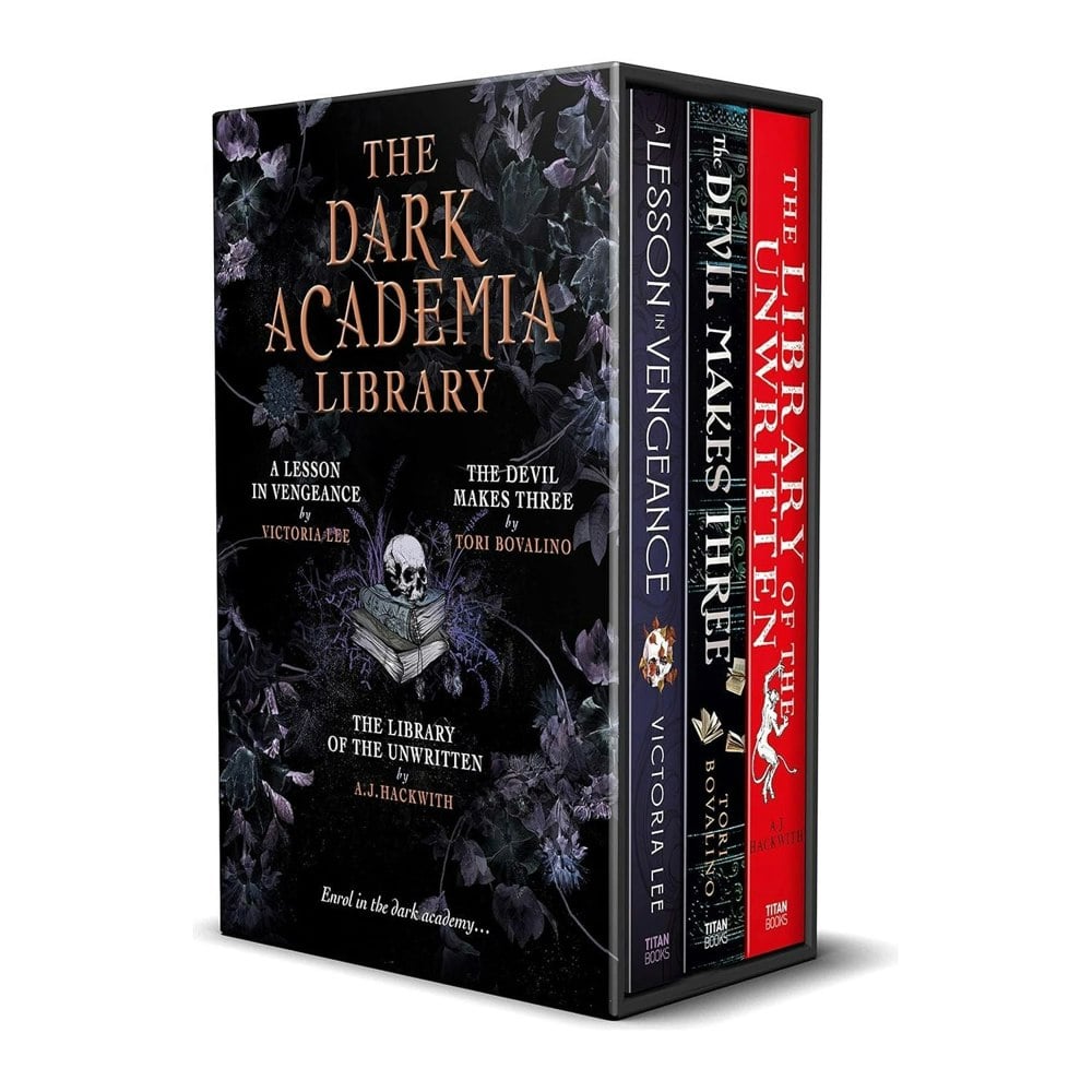 The Dark Academia Library 3 Book Set A Lesson in Vengeance, The Library of the Unwritten & more