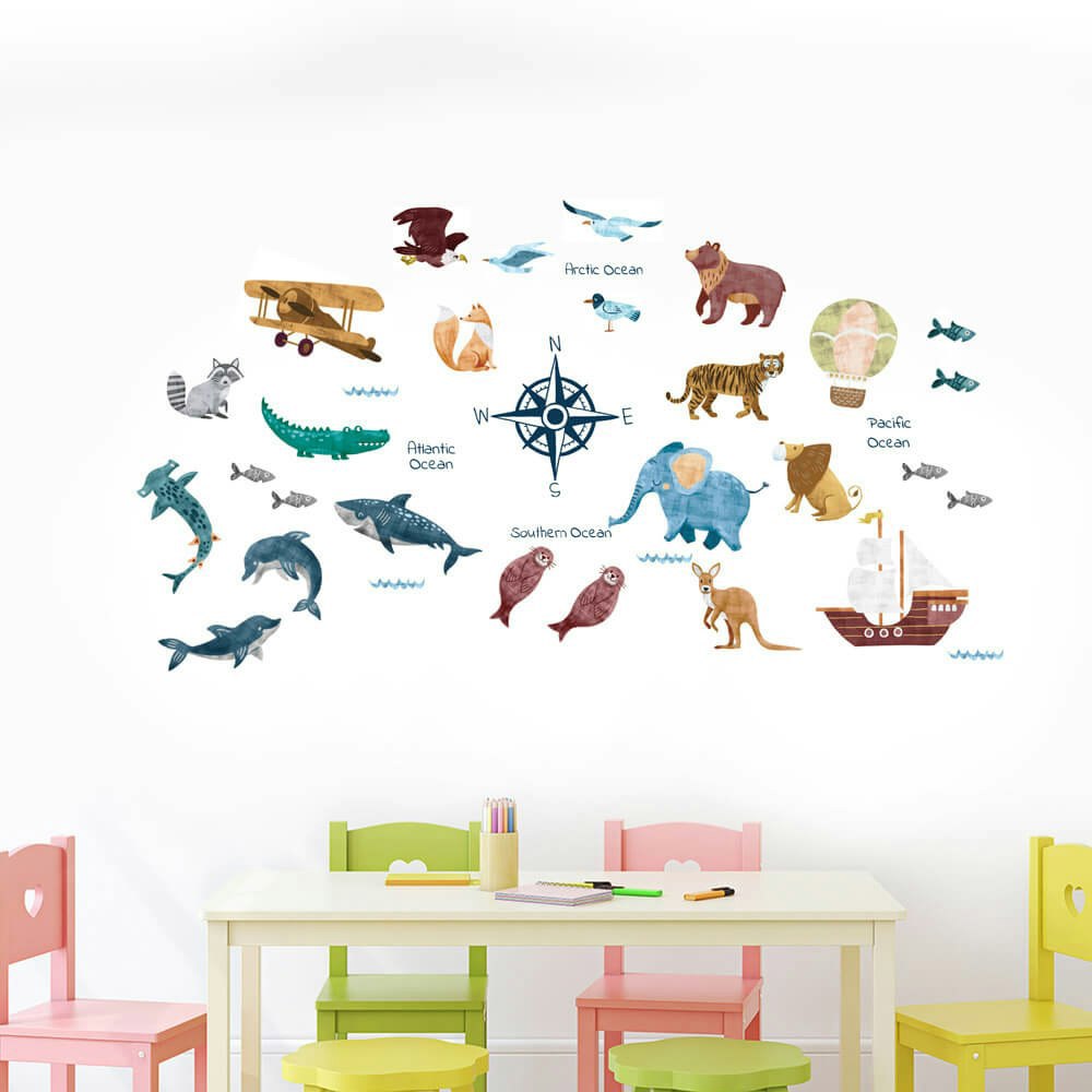 World Explorer Wall Stickers Wall stickers - Happy Linen Company