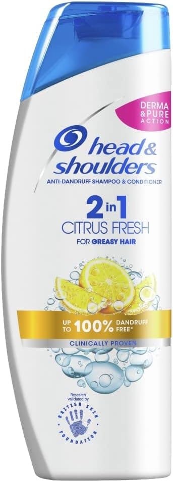 Head & Shoulders Anti-Dandruff Citrus 2in1 Shampoo 400ml Pack of 6