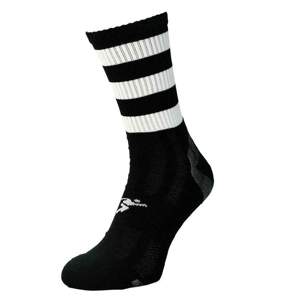 Precision Unisex Adult Pro Hooped Football Socks - Black/White