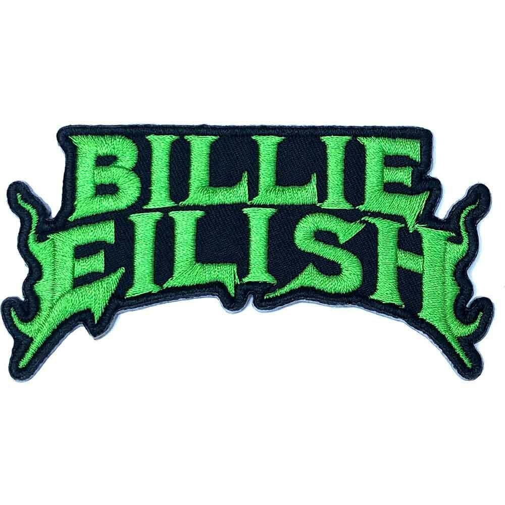 Billie Eilish Patch Flame Green new Official 9x5cm