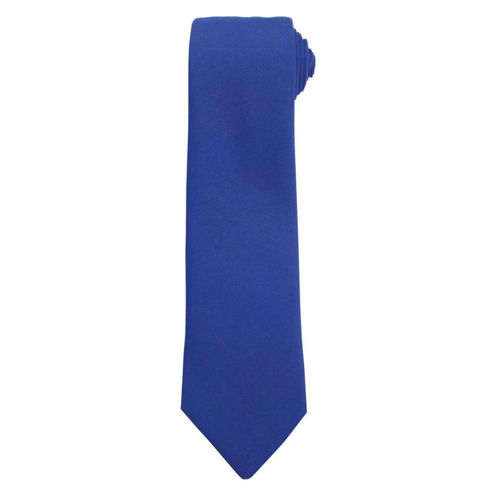 Premier Plain Polyester Tie - Royal Blue - Royal Blue - One Size