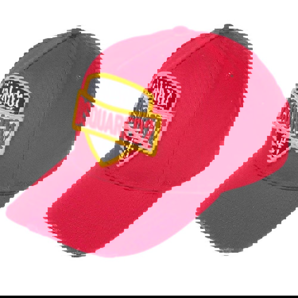 Dsquared2 Embroidered Canada 95 Shield Logo Cap - Red