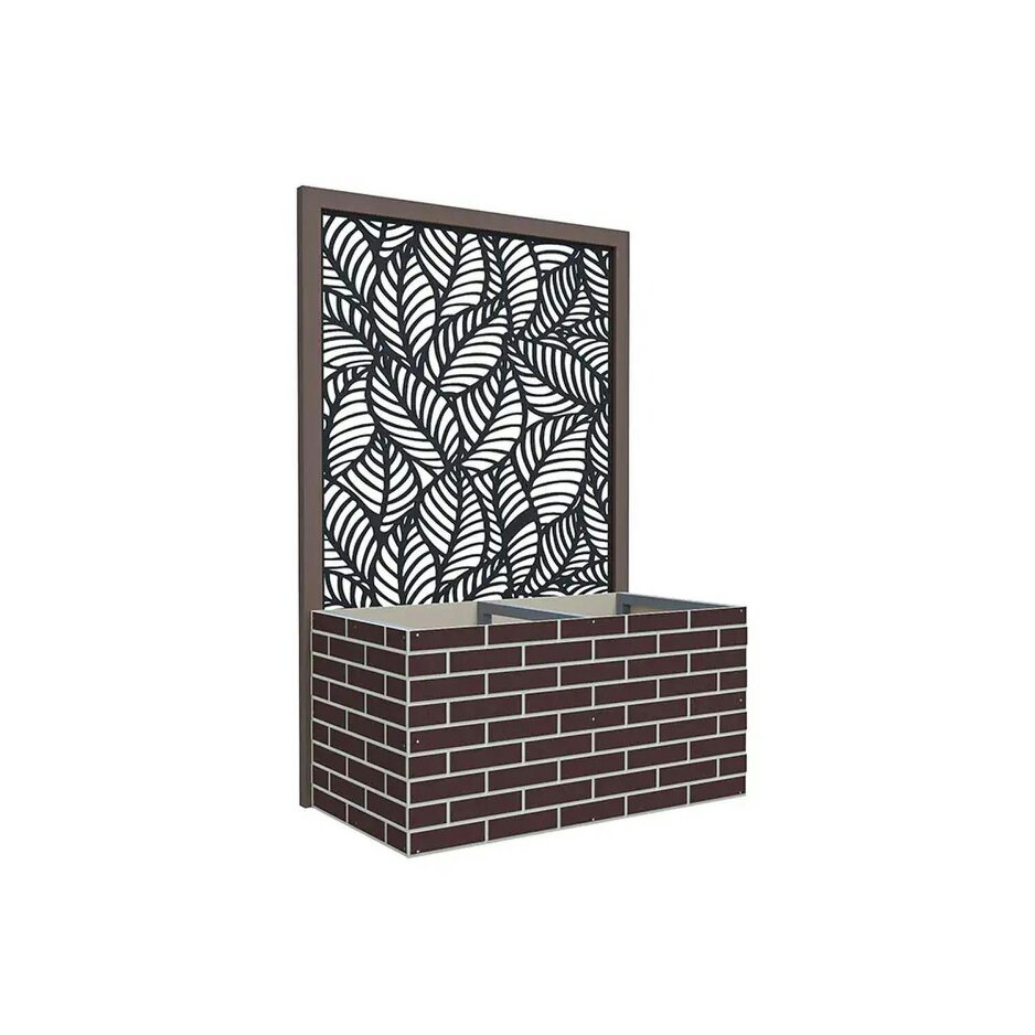 Dunster House Brick Effect Garden Planter with Screen 1200mm x 600mm x 600mm