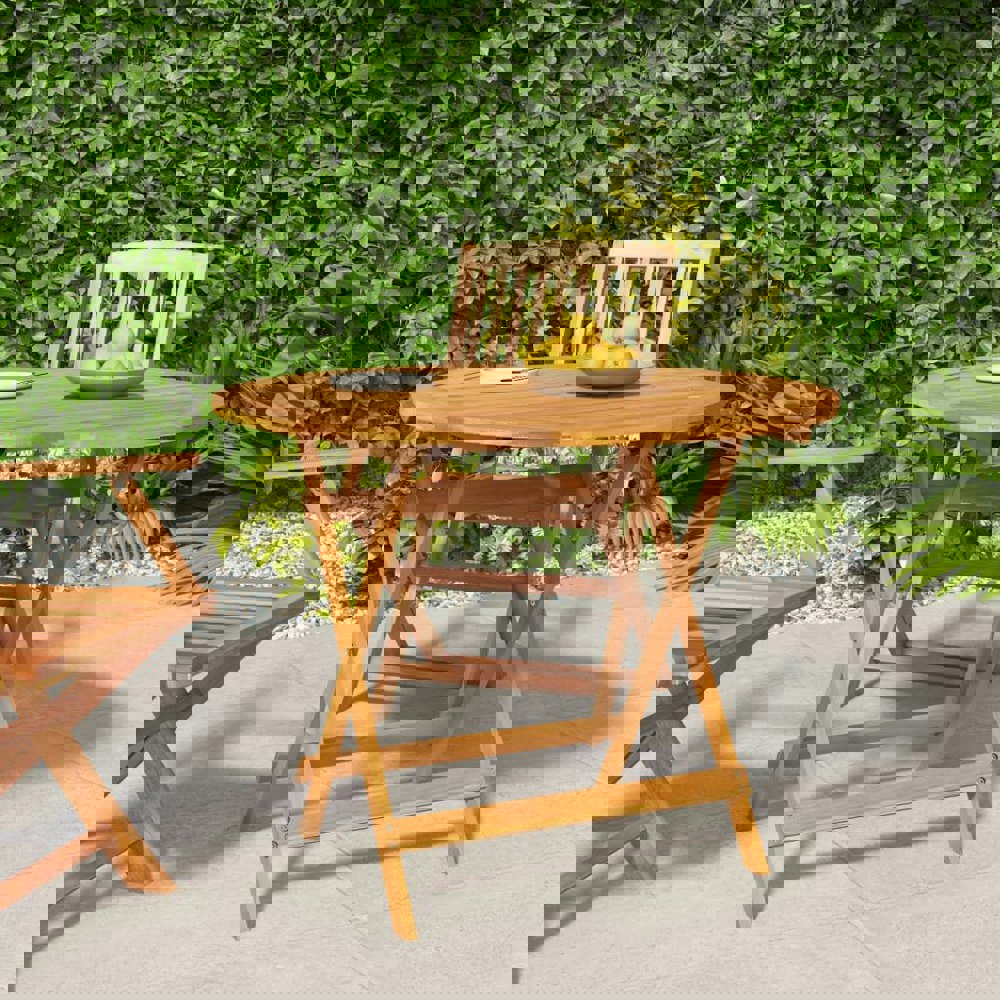 Berkfield Folding Garden Table 90x75 cm Solid Wood Acacia