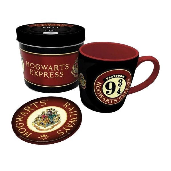 Harry Potter Platform Nine and Three Quarters Hogwarts Crest Gift Set - Black/Red