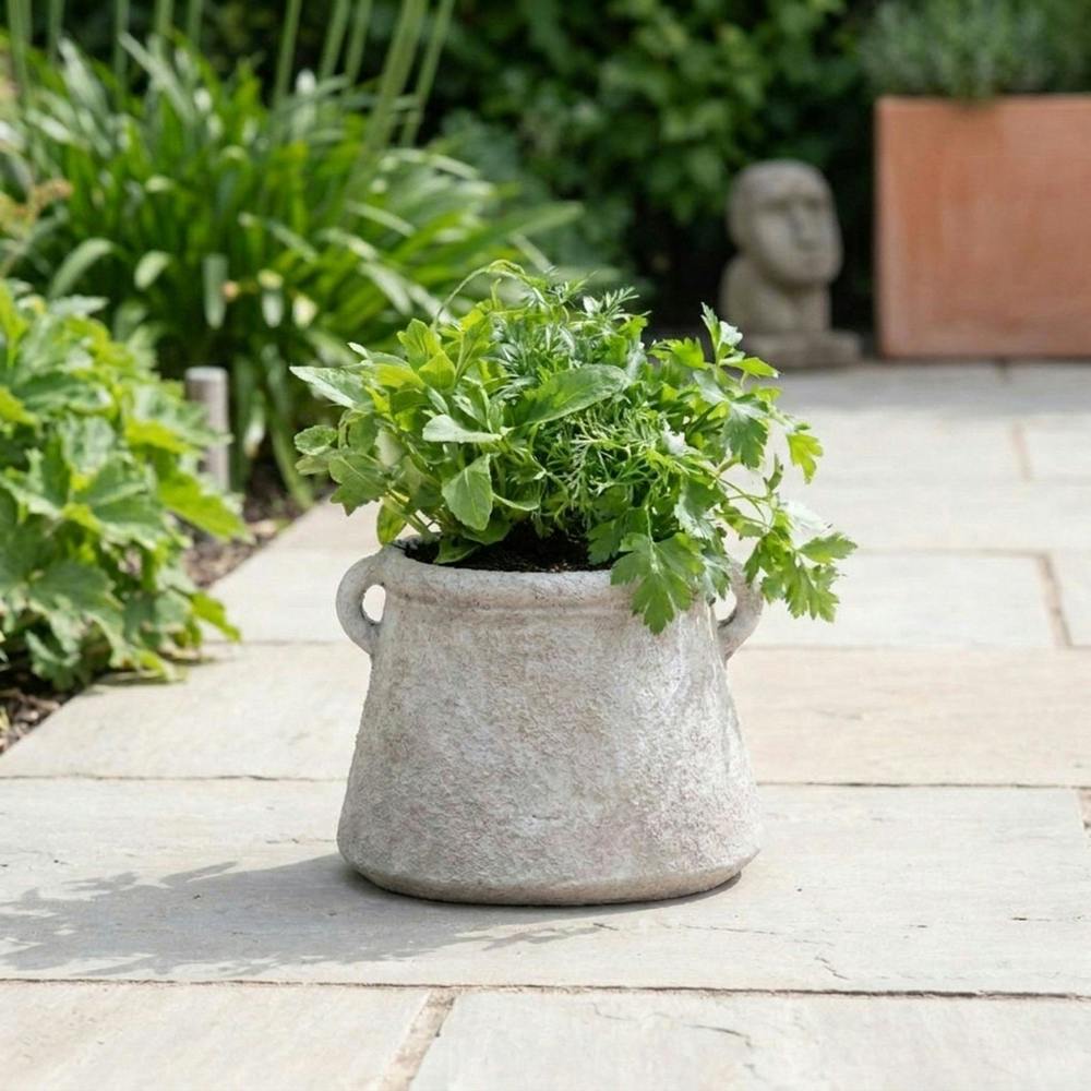 Garden Greatness Textured Neutral Flower Planter