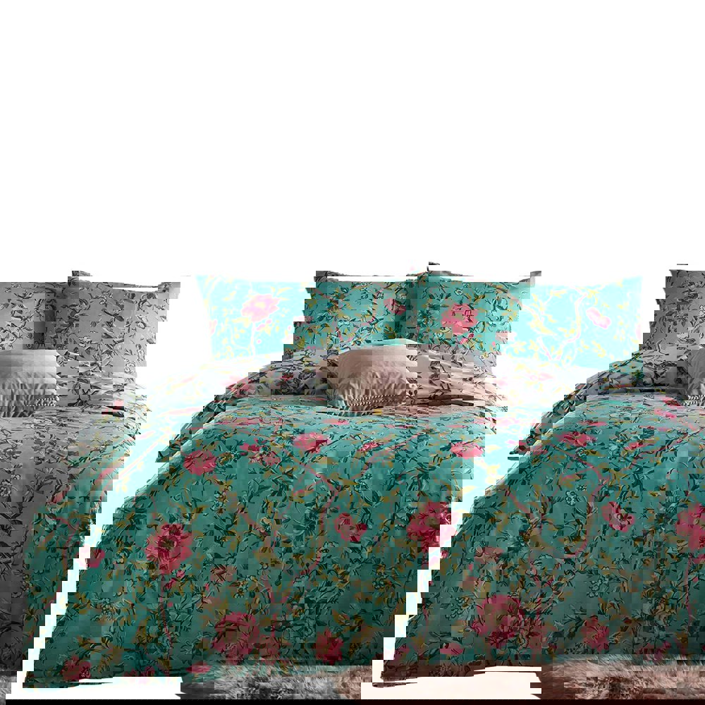 Furn Chinoiserie Vintage Duvet Cover Set - Bright Jade