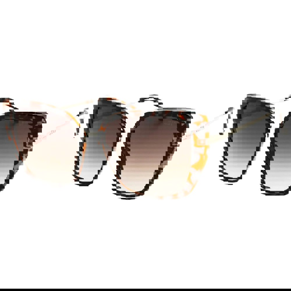 Guess Cat Eyes Brown Gradient Lens Dark Havana Brown Sunglasses