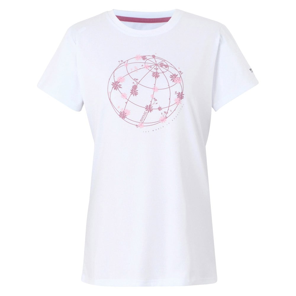 Regatta Womens/Ladies Fingal IX Globe T-Shirt - White