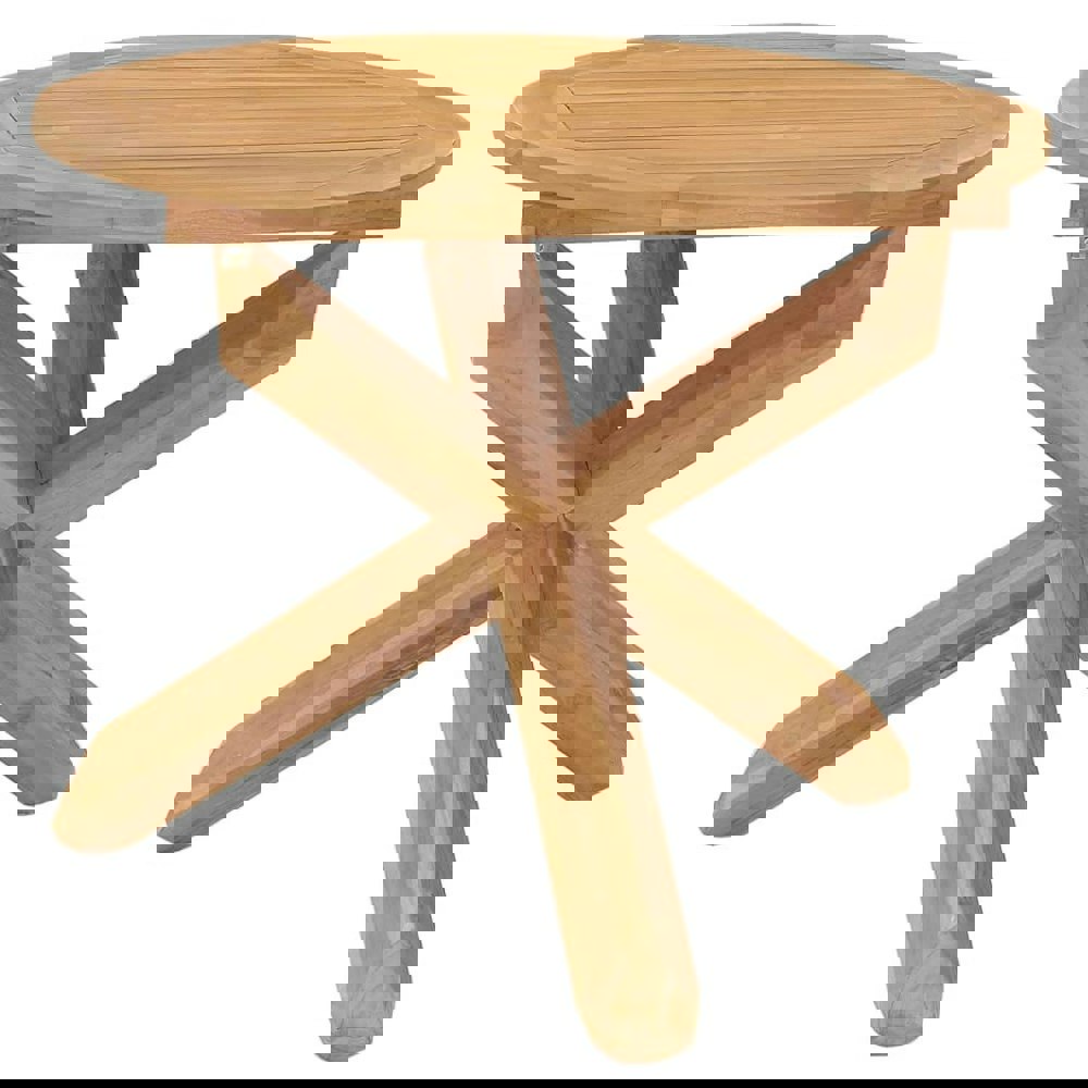 Berkfield Garden Dining Table 90x75 cm Solid Teak Wood