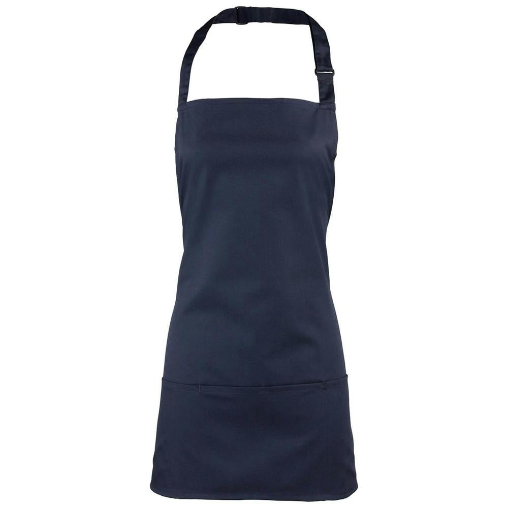 Premier Colours 2 in 1 Full Apron - Navy - One Size - Navy - 65% Polyester/35% Cotton