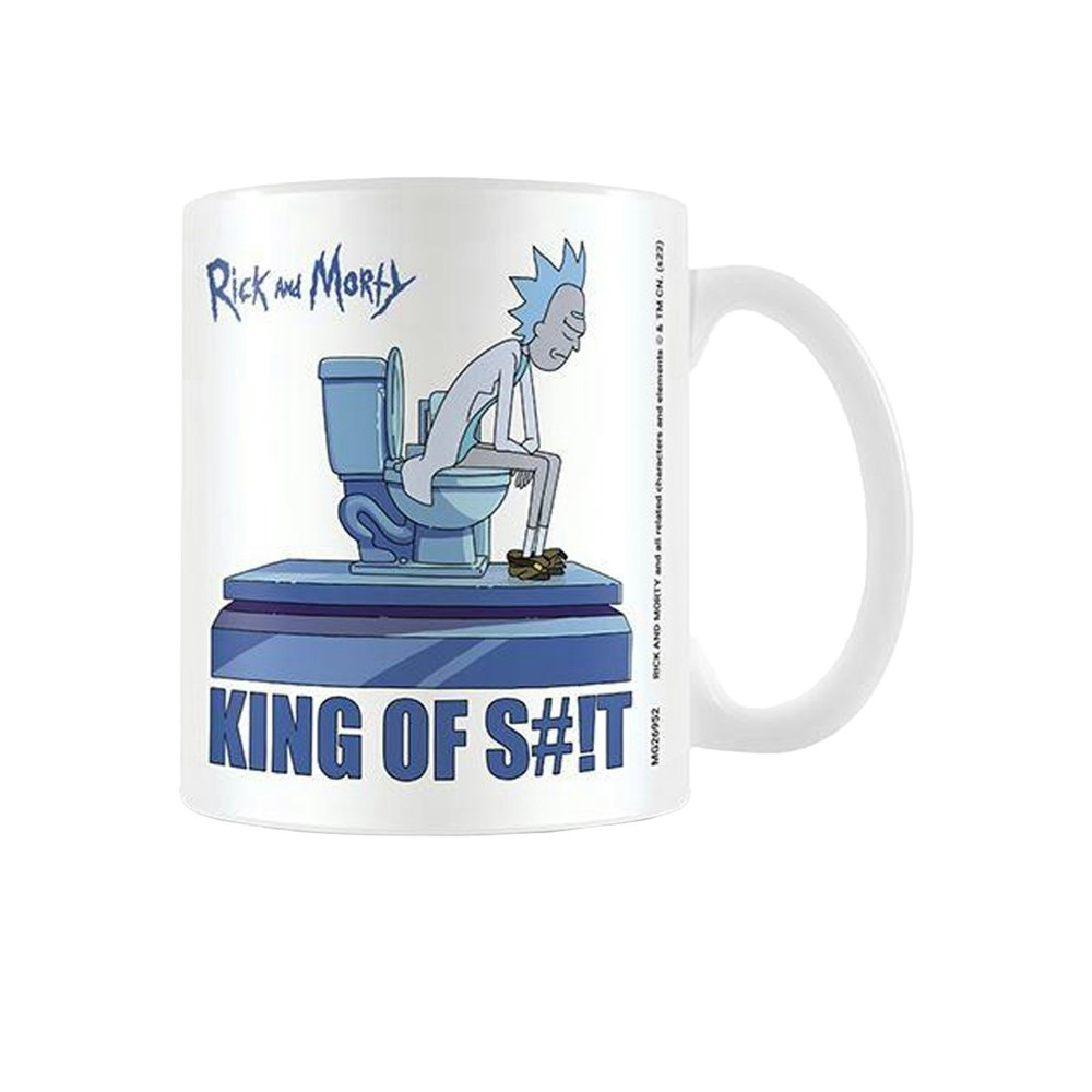 Rick And Morty King Of Shit Mug - White/Blue