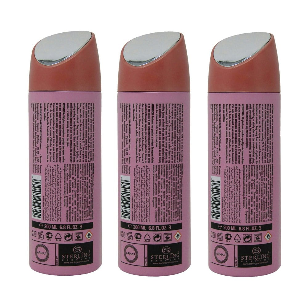 ARMAF Club De Nuit Woman Body Spray 200ml, Pack of 3