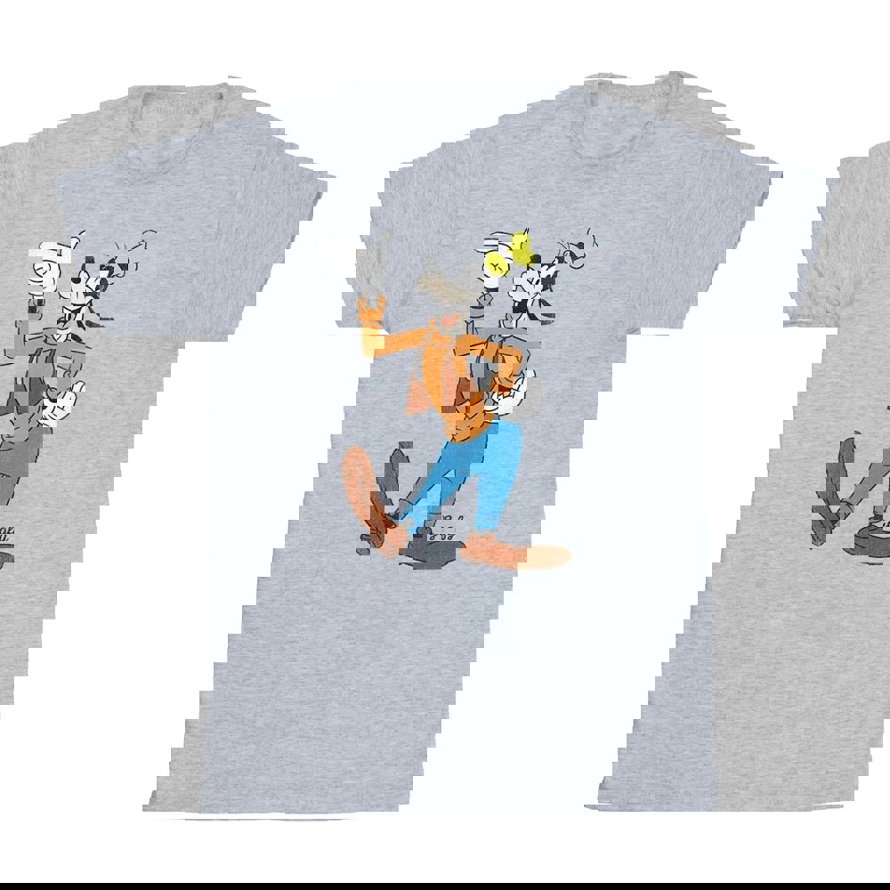 Disney Mens Classic Goofy T-Shirt - Heather Grey