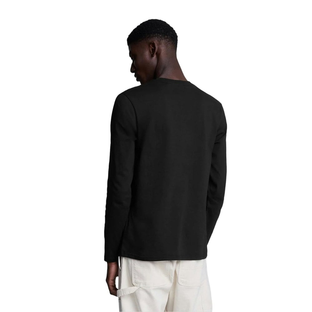 Lyle & Scott Mens Plain Long-Sleeved T-Shirt - Jet Black