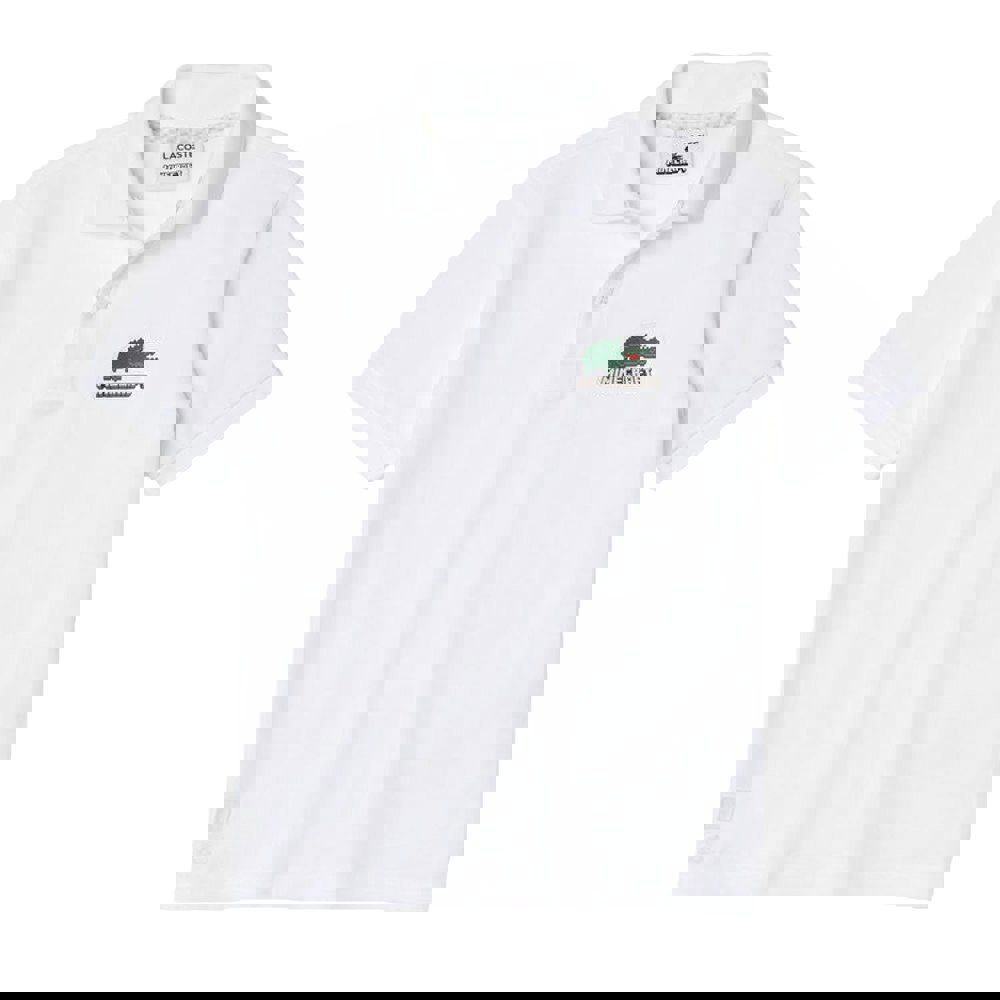 Lacoste Childrens/Kids Minecraft Organic Cotton Polo Shirt - White