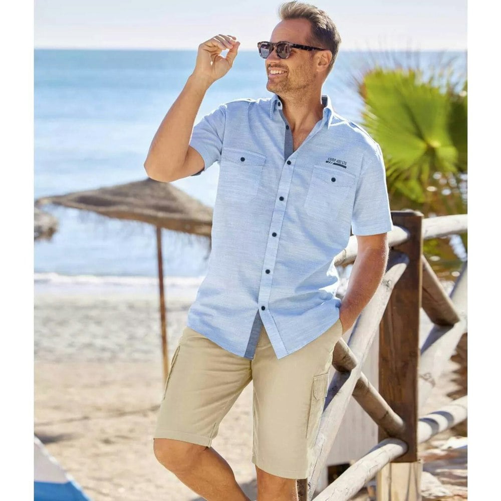 Atlas For Men Mens Lightweight Cargo Shorts - Beige