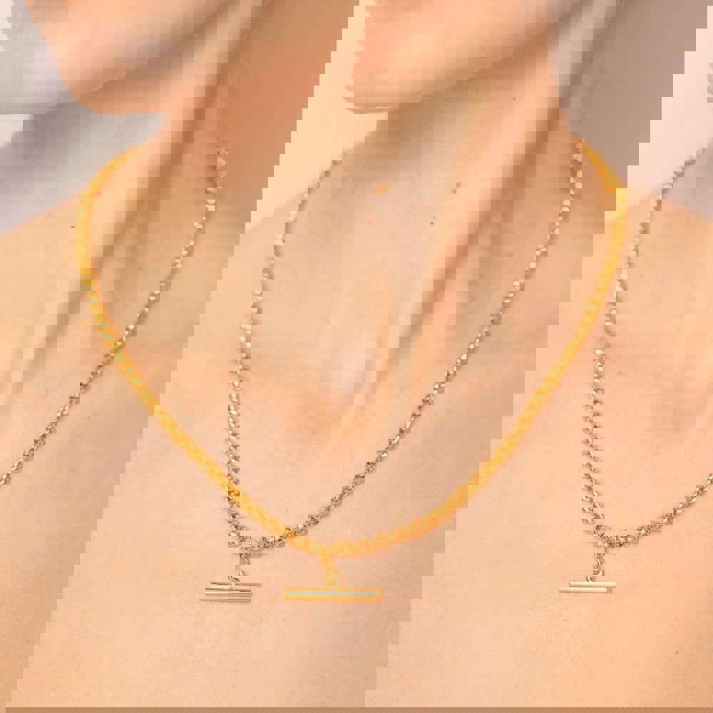 Gold Trip Vintage T-Bar Charm Necklace