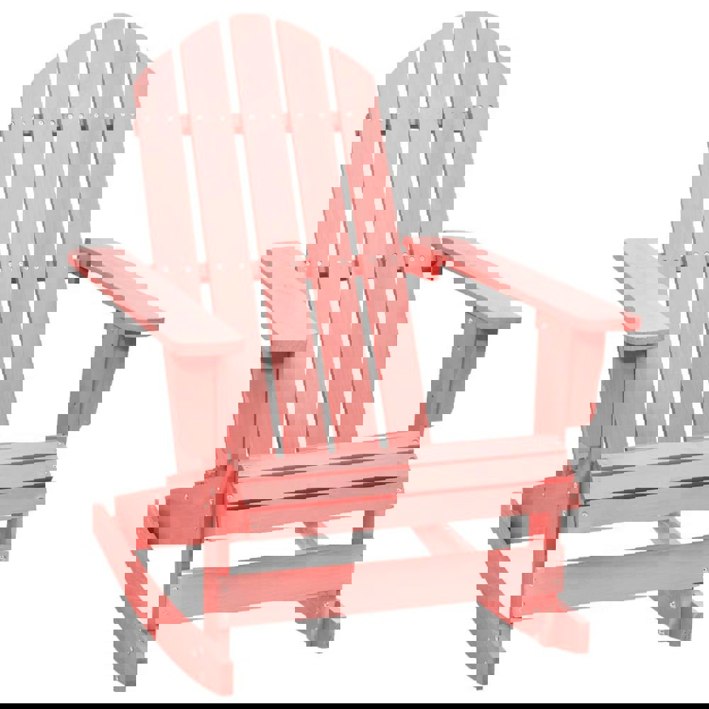 Berkfield Garden Adirondack Rocking Chair Solid Fir Wood Pink