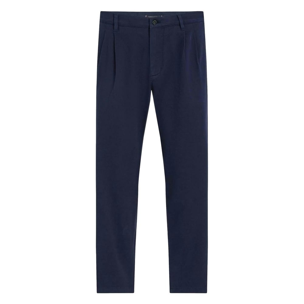 Tommy Hilfiger Mens Brushed Twill Tapered Chinos - Blue