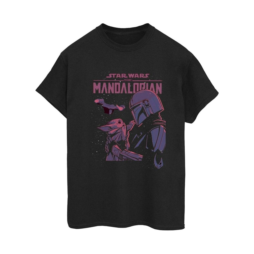 Star Wars Womens/Ladies The Mandalorian Hello Friend Cotton Boyfriend T-Shirt - Black