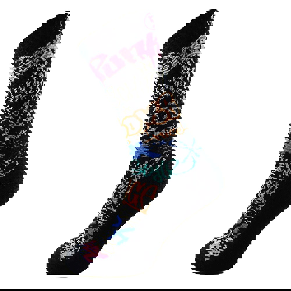 Toe Rags Mens Crew Socks with Street Graffiti | Rackhams