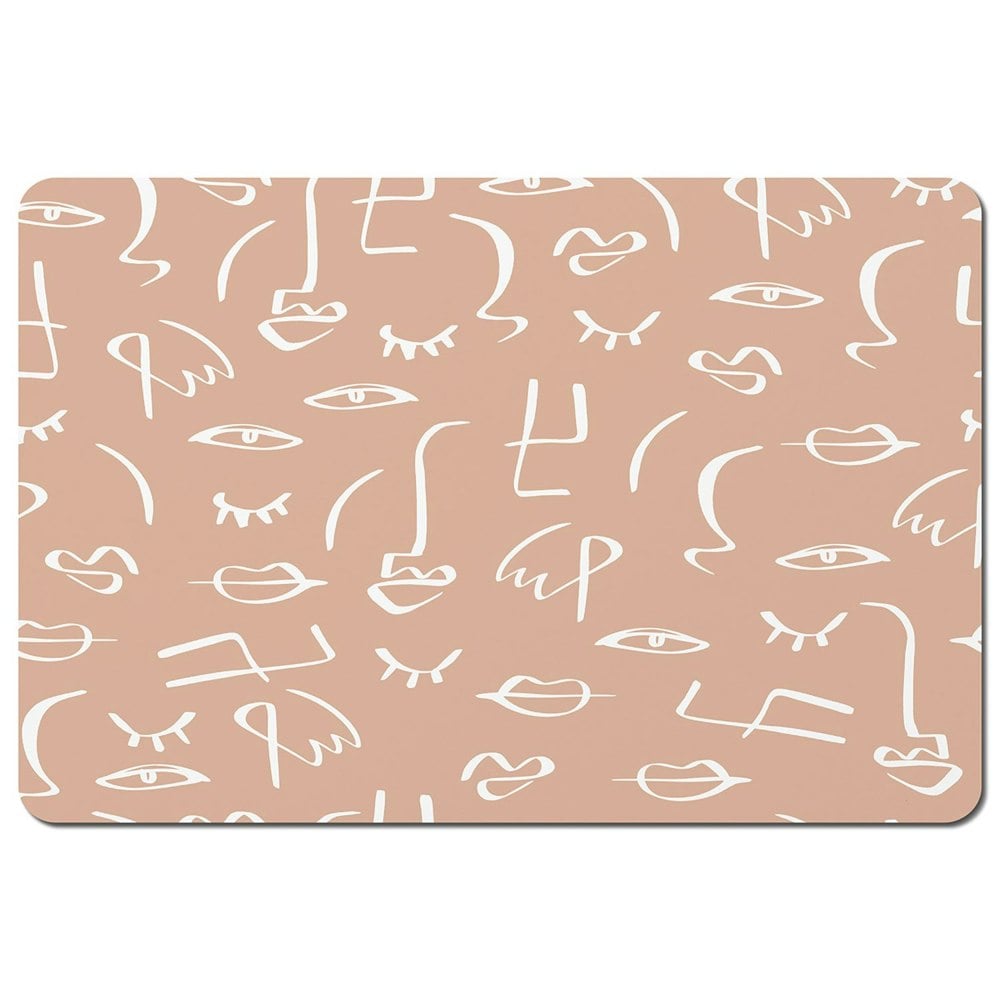 Benjamin Tate Design line drawing abstract faces (Placemat)