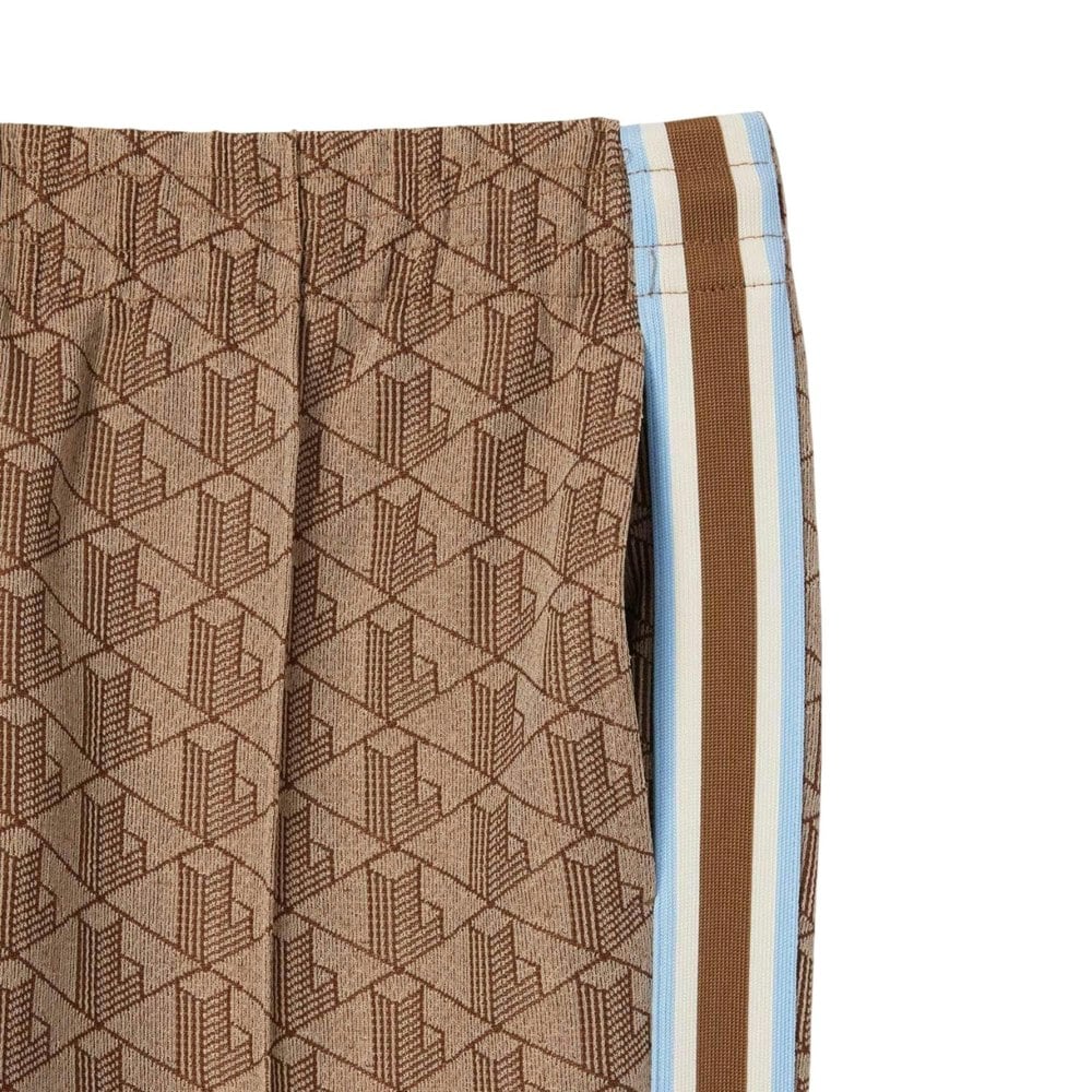 Lacoste Womens/Ladies Monogram Flared Jogging Bottoms - Beige