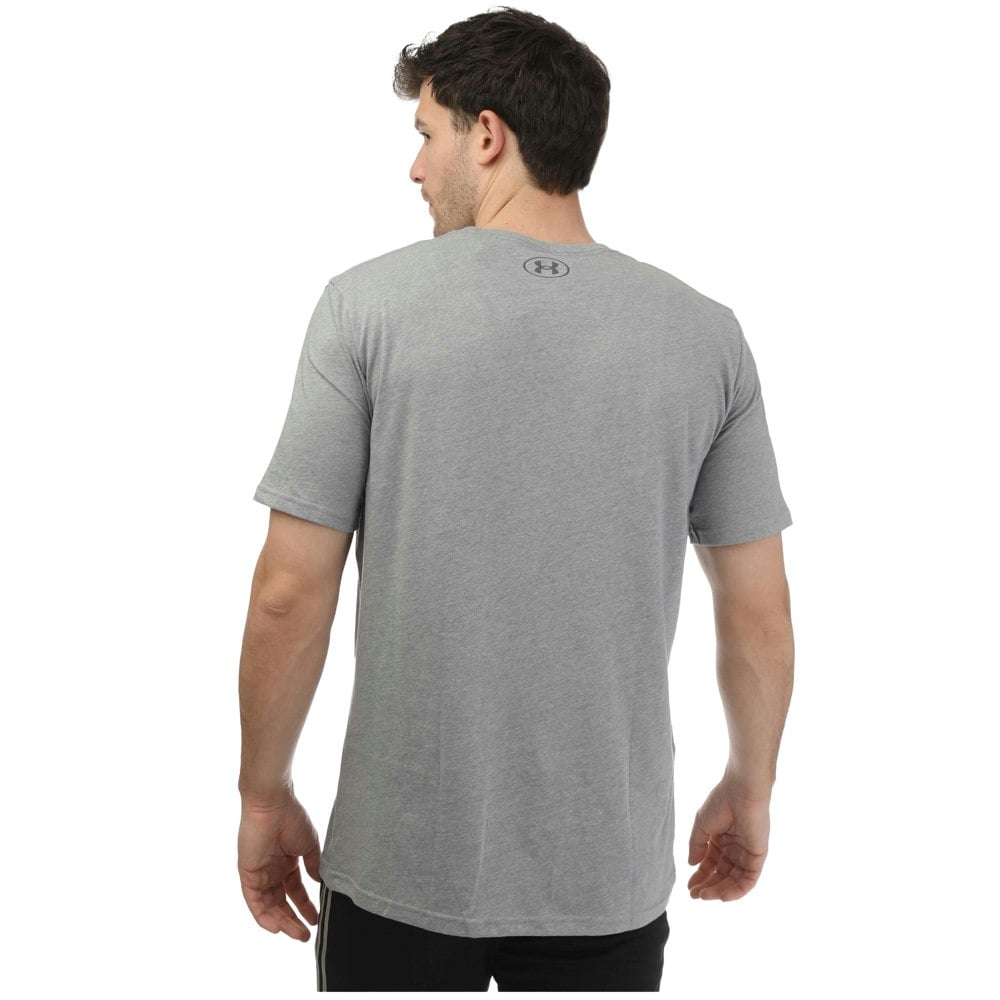Under Armour Mens Sportstyle Boxed Logo T-Shirt - Grey