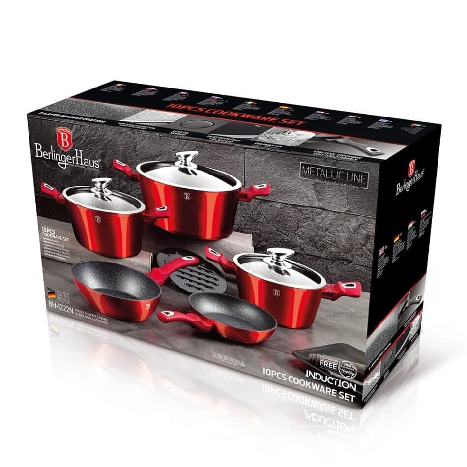 Berlinger Haus Cookware Set Berlinger Haus BH-1222N Metallic Burgundy Line