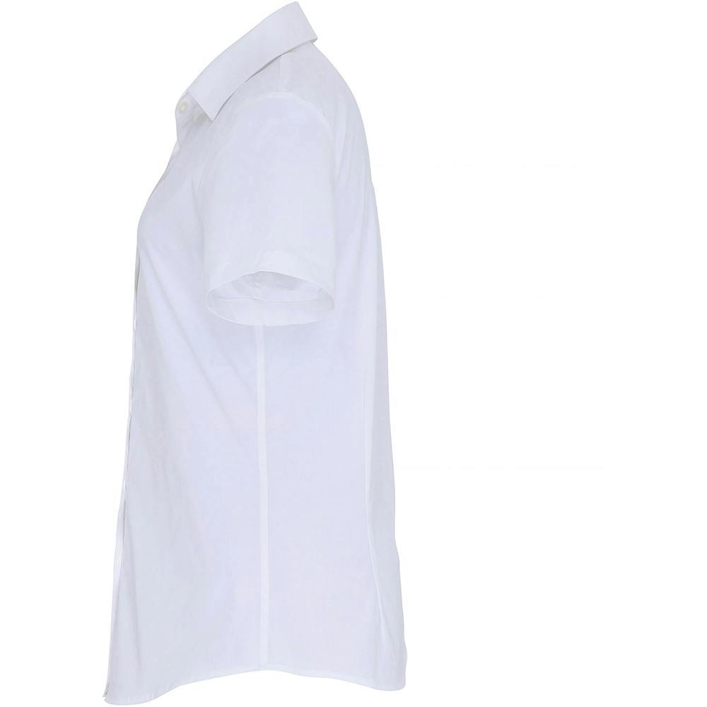 Premier Womens/Ladies Stretch Fit Poplin Short Sleeve Blouse - White