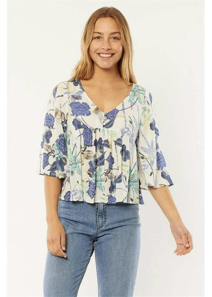 Sisstrevolution Cape may woven top - White - S