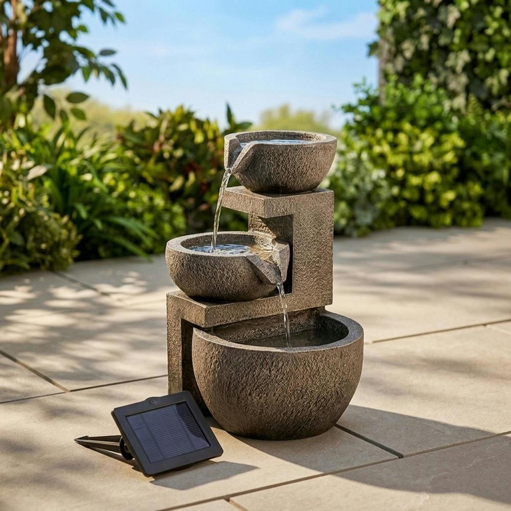 Garden Greatness Genoa Cascade Solar Garden Water Feature