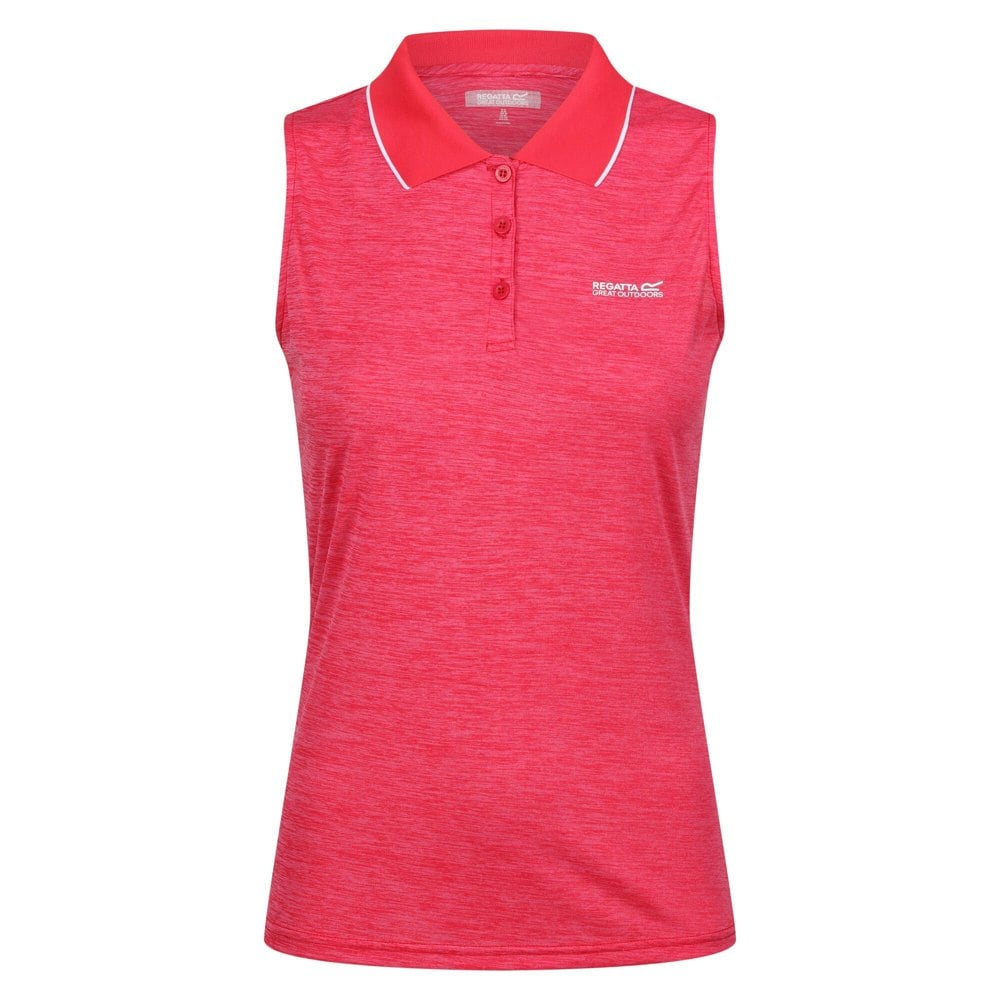 Regatta Womens/Ladies Tima II Sleeveless Polo Shirt - Pink Potion/Flamingo Pink
