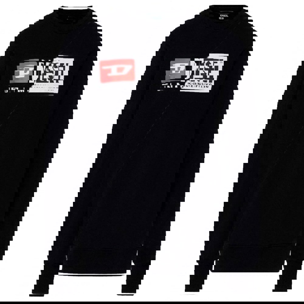 Diesel Cut Division Logo Black Sweatshirt S