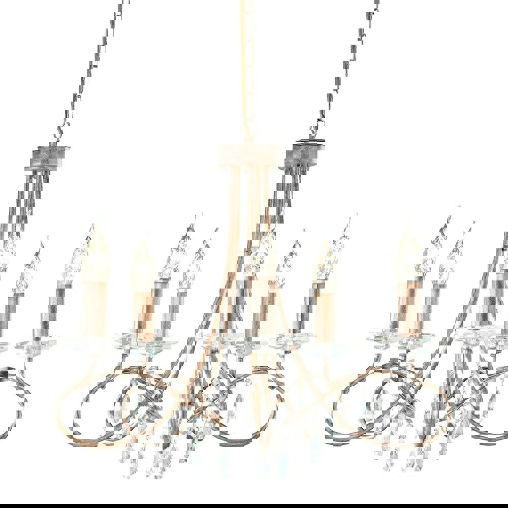 5 Bulb Chandelier Hanging Pendant LIght Silver/Gold LED E14 60W Bulb Loops