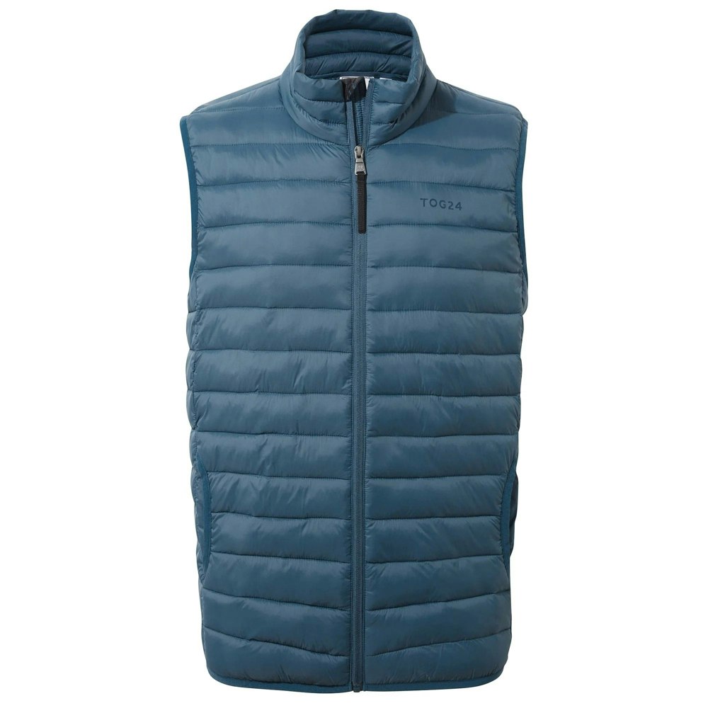 Tog24 Men's Blue Gibson Insulated Padded Gilet - Lagoon - Lagoon - Xxl
