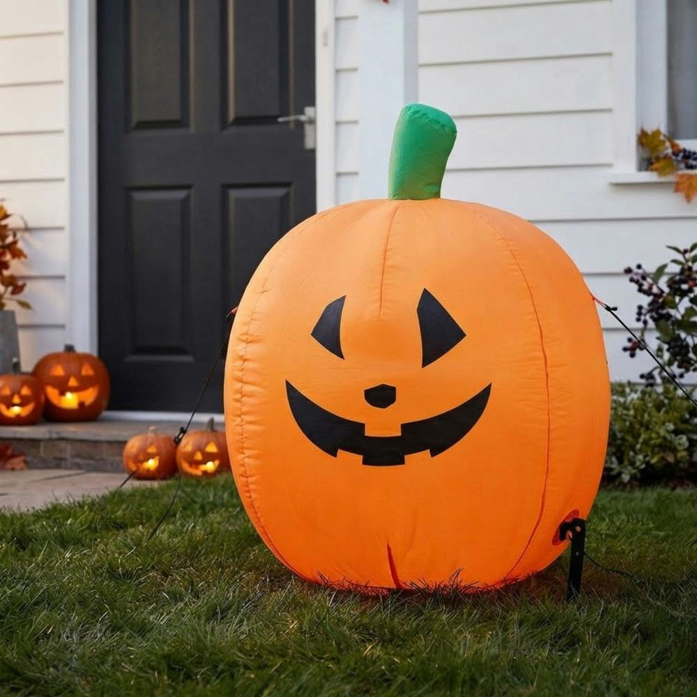 Garden Greatness Inflatable Spooky Pumpkin Light Up Decor