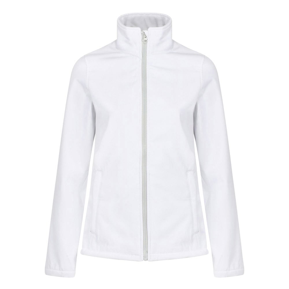 Regatta Standout Women's Ablaze Printable Soft Shell Jacket - White/Light Steel