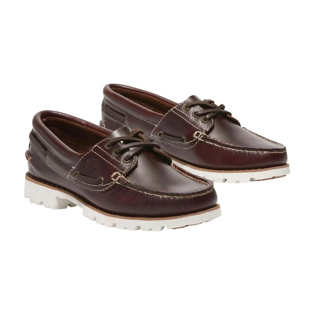Timberland Mens Classic Leather Boat Shoes - Brown
