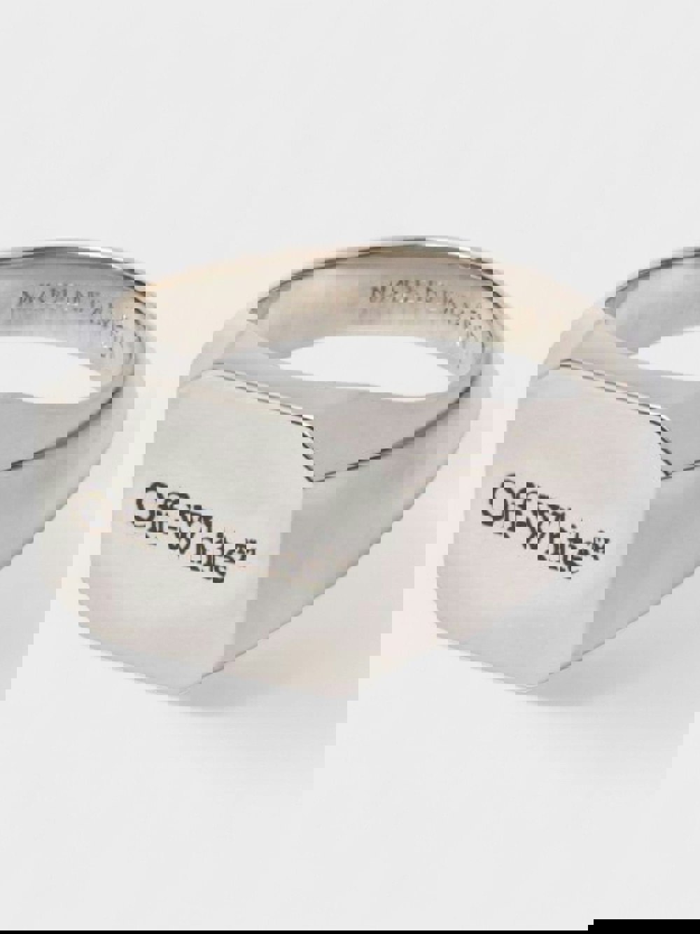 Off - White Rectangular Ring Silver - Supplied FashionOff White