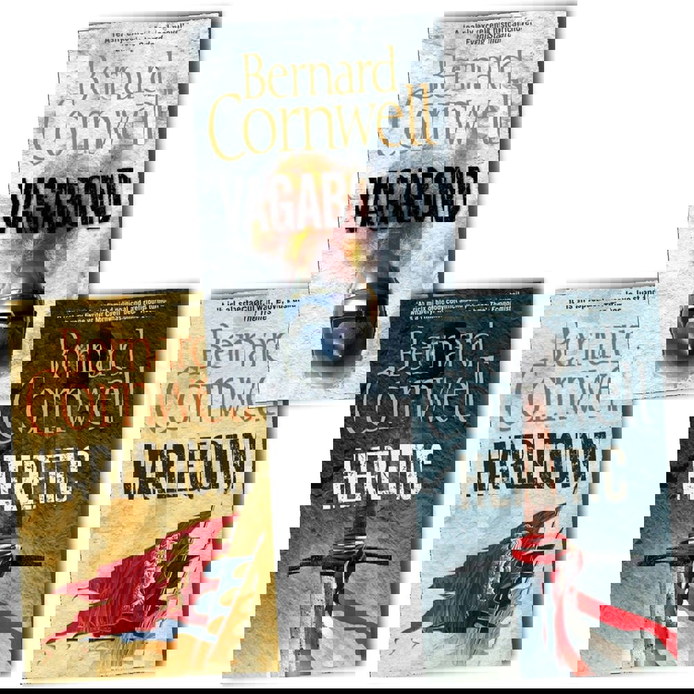 Bernard Cornwell Grail Quest 3 Books Collection Set Vagabond, Harlequin, Heretic